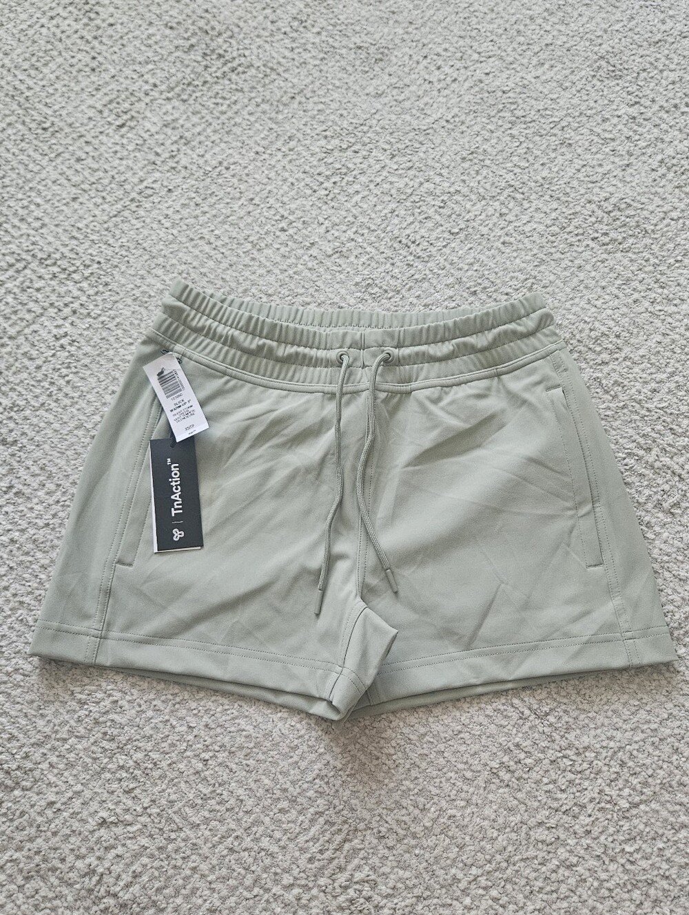 TNA Slick Warm-Up 3" Shorts Silent Storm Green XS Aritzia NWT